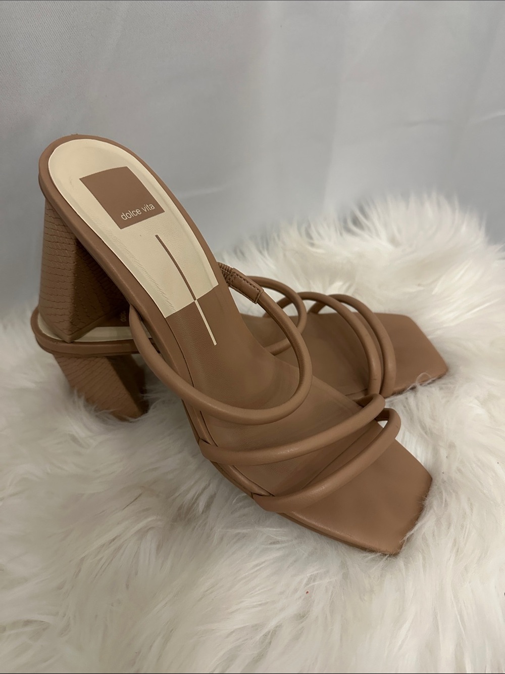 Dolce Vita Brown Multi-Strap Block Heel Sandals